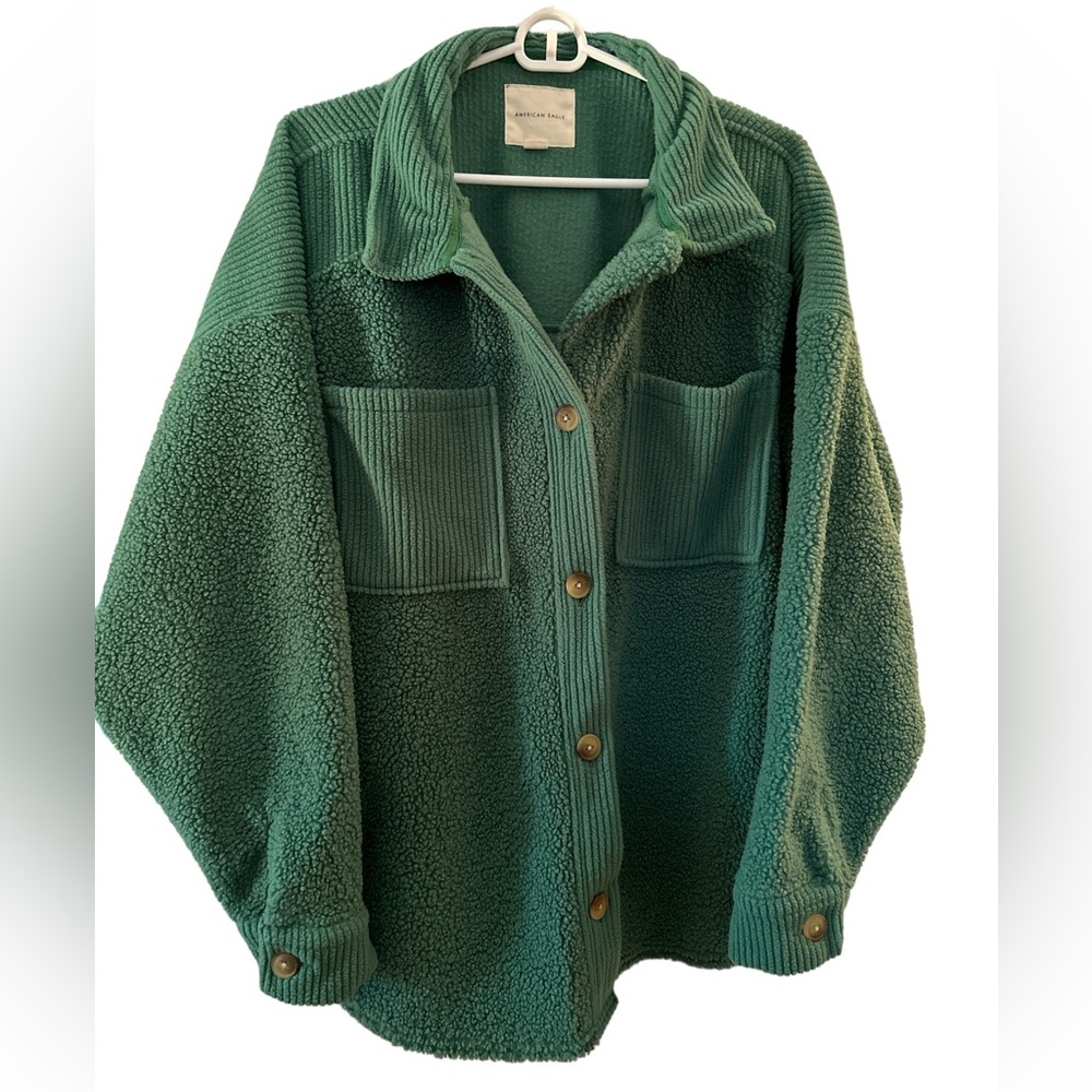 American Eagle fleece button down